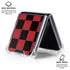 Red and Black Checkerboard Galaxy Z Flip6 Clear Case